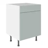 KitchenKit Slab Matt Aquamarine 600 Drawerline Base Kitchen Cabinet Flatpack - FKKO3678