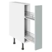 KitchenKit Slab Matt Aquamarine 150 Base Pull Out Kitchen Cabinet Flatpack - FKKO3651