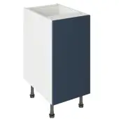 Kitchen Kit Slab Flatpack 400 Base Kitchen Cabinet Matt Blue with White Cabinet - FKKO3702