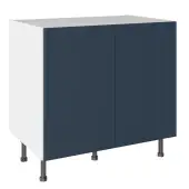 KitchenKit Slab Matt Blue 900 Base Kitchen Cabinet Flatpack - FKKO3771