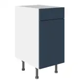 KitchenKit Slab Matt Blue 400 Drawerline Base Kitchen Cabinet Flatpack - FKKO3776