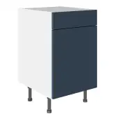 KitchenKit Slab Matt Blue 500 Drawerline Base Kitchen Cabinet Flatpack - FKKO3777