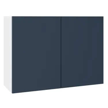 Click Here To Enlarge This Photo Of KitchenKit Slab Matt Blue 1000 Wall Kitchen Cabinet Flatpack - FKKO3715