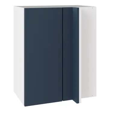 Click Here To Enlarge This Photo Of KitchenKit Slab Matt Blue 600 Blind Corner Wall Kitchen Cabinet Flatpack - FKKO3716