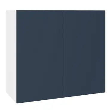 Click Here To Enlarge This Photo Of KitchenKit Slab Matt Blue 800 Wall Kitchen Cabinet Flatpack - FKKO3738