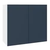 KitchenKit Slab Matt Blue 800 Wall Kitchen Cabinet Flatpack - FKKO3738