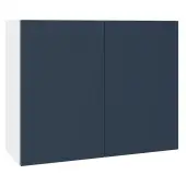 KitchenKit Slab Matt Blue 900 Wall Kitchen Cabinet Flatpack - FKKO3772