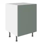 KitchenKit Slab Matt Agave Green 600 Base Kitchen Cabinet Flatpack - FKKO3804