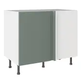 KitchenKit Slab Matt Agave Green 1000 Blind Corner Base Kitchen Cabinet Flatpack - FKKO3809