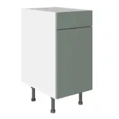 KitchenKit Slab Matt Agave Green 400 Drawerline Base Kitchen Cabinet Flatpack - FKKO3876