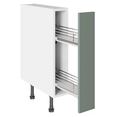 Click Here To Enlarge This Photo Of KitchenKit Slab Matt Agave Green 150 Base Pull Out Kitchen Cabinet Flatpack - FKKO3851