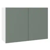 KitchenKit Slab Matt Agave Green 1000 Wall Kitchen Cabinet Flatpack - FKKO3815