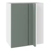 KitchenKit Slab Matt Agave Green 600 Blind Corner Wall Kitchen Cabinet Flatpack - FKKO3816