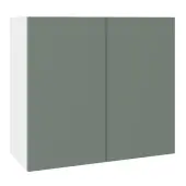 KitchenKit Slab Matt Agave Green 800 Wall Kitchen Cabinet Flatpack - FKKO3838