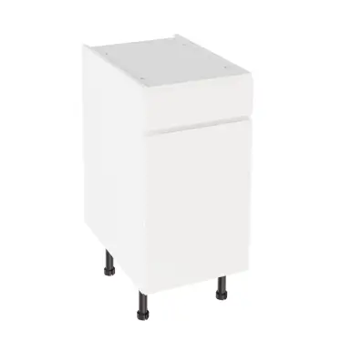 Click Here To Enlarge This Photo Of Kitchen Kit Flatpack J Pull Super Gloss White 400 Drawerline Base Cabinet - FKKJ0076