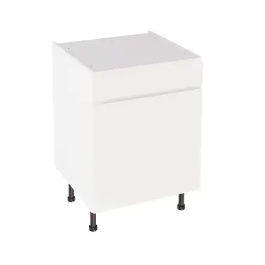 Click Here To Enlarge This Photo Of Kitchen Kit Flatpack J Pull Super Gloss White 600 Drawerline Base Cabinet - FKKJ0078