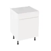 Kitchen Kit Flatpack J Pull Super Gloss White 600 Drawerline Base Cabinet - FKKJ0078