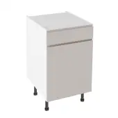 Kitchen Kit Flatpack J Pull Super Gloss Light Grey 500 Drawerline Base Cabinet - FKKJ0277
