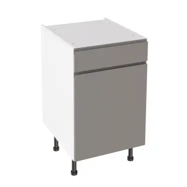 Click Here To Enlarge This Photo Of Kitchen Kit Flatpack J Pull Super Gloss Dust Grey 500 Drawerline Base Cabinet - FKKJ0377