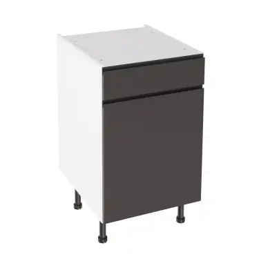 Click Here To Enlarge This Photo Of Kitchen Kit Flatpack J Pull Super Gloss Graphite 500 Drawerline Base Cabinet - FKKJ0477