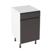 Kitchen Kit Flatpack J Pull Super Gloss Graphite 500 Drawerline Base Cabinet - FKKJ0477