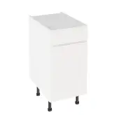Kitchen Kit Flatpack J Pull Super Matt White 400 Drawerline Base Cabinet - FKKJ0576