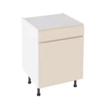 Click Here To Enlarge This Photo Of Kitchen Kit Flatpack J Pull Super Matt Cashmere 600 Drawerline Base Cabinet - FKKJ0678