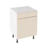 Kitchen Kit Flatpack J Pull Super Matt Cashmere 600 Drawerline Base Cabinet - FKKJ0678