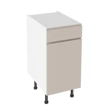 Click Here To Enlarge This Photo Of Kitchen Kit Flatpack J Pull Super Matt Light Grey 400 Drawerline Base Cabinet - FKKJ0776