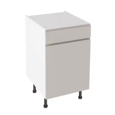 Click Here To Enlarge This Photo Of Kitchen Kit Flatpack J Pull Super Matt Light Grey 500 Drawerline Base Cabinet - FKKJ0777