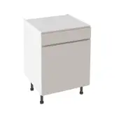 Kitchen Kit Flatpack J Pull Super Matt Light Grey 600 Drawerline Base Cabinet - FKKJ0778