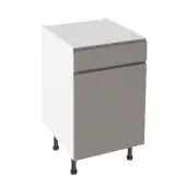 Kitchen Kit Flatpack J Pull Super Matt Dust Grey 500 Drawerline Base Cabinet - FKKJ0877