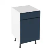 Kitchen Kit Flatpack J Pull Super Matt Indigo Blue 500 Drawerline Base Cabinet - FKKJ1377