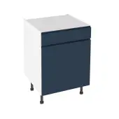 Kitchen Kit Flatpack J Pull Super Matt Indigo Blue 600 Drawerline Base Cabinet - FKKJ1378