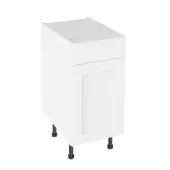 Kitchen Kit Flatpack Shaker Super Matt White 400 Drawerline Base Cabinet - FKKH0576