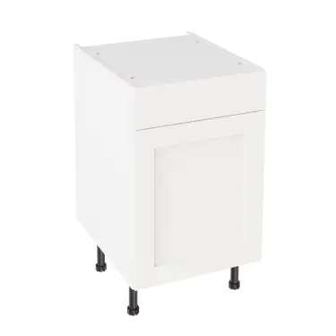 Click Here To Enlarge This Photo Of Kitchen Kit Flatpack Shaker Super Matt White 500 Drawerline Base Cabinet - FKKH0577