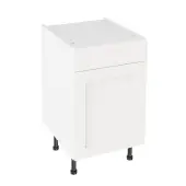 Kitchen Kit Flatpack Shaker Super Matt White 500 Drawerline Base Cabinet - FKKH0577