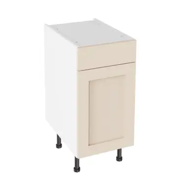 Click Here To Enlarge This Photo Of Kitchen Kit Flatpack Shaker Super Matt Cashmere 400 Drawerline Base Cabinet - FKKH0676