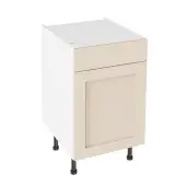 Kitchen Kit Flatpack Shaker Super Matt Cashmere 500 Drawerline Base Cabinet - FKKH0677