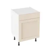 Kitchen Kit Flatpack Shaker Super Matt Cashmere 600 Drawerline Base Cabinet - FKKH0678