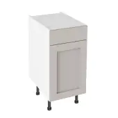 Kitchen Kit Flatpack Shaker Super Matt Light Grey 400 Drawerline Base Cabinet - FKKH0776