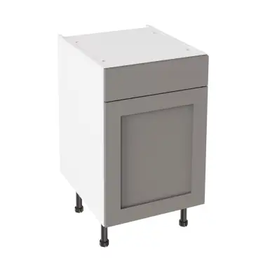 Click Here To Enlarge This Photo Of Kitchen Kit Flatpack Shaker Super Matt Dust Grey 500 Drawerline Base Cabinet - FKKH0877