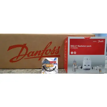 Click Here To Enlarge This Photo Of Danfoss Ras-C2 Angled Thermostatic Radiator Valve And Lockshield 15mm 013G600500 &lpar;Pack of 8&rpar;