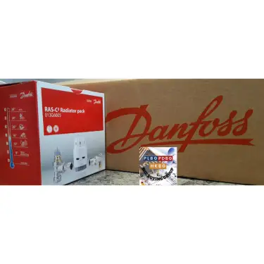 Click Here To Enlarge This Photo Of Danfoss Ras-C2 Angled Thermostatic Radiator Valve And Lockshield 15mm 013G6005 &lpar;Pack of 12&rpar;