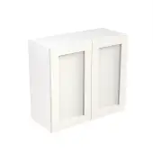 Kitchen Kit Flatpack Shaker Ultra Matt White 800 Wall Unit with White Cabinet - FKKH0538