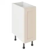 Kitchen Kit Flatpack Shaker Ultra Matt Cashmere 300 Base Unit with White Cabinet - FKKH0601