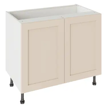 Click Here To Enlarge This Photo Of Kitchen Kit Flatpack Shaker Ultra Matt Cashmere 1000 Base Unit - FKKH0608