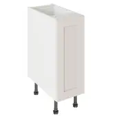 Kitchen Kit Flatpack Shaker Ultra Matt Light Grey 300 Base Unit with White Cabinet - FKKH0701