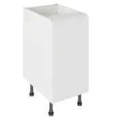 Kitchen Kit J-Pull Flatpack 400 Base Kitchen Cabinet Gloss White with White Cabinet - FKKJ0002
