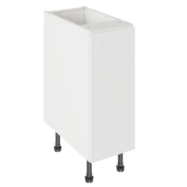 Click Here To Enlarge This Photo Of Kitchen Kit J-Pull Flatpack 300 Base Kitchen Cabinet Matt White with White Cabinet - FKKJ0501